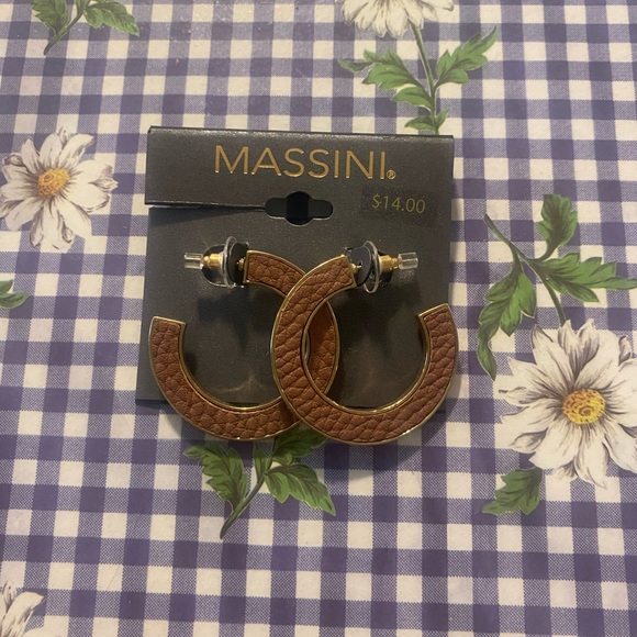 Massini Jewelry - NWT Brown Hoop Earrings